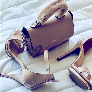 Taupe bag and shoe combo